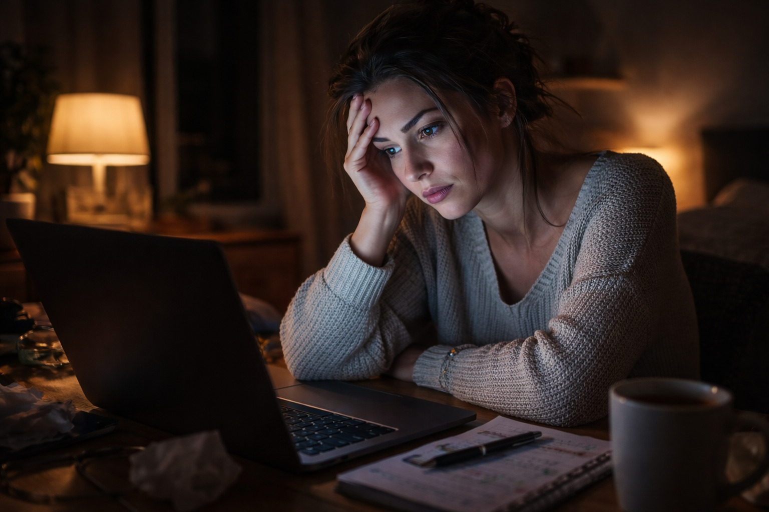 Večerní stres a únava – přetížení mysli bez skutečného odpočinku